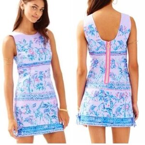 EUC Lilly Pulitzer Mila Dress Lilac Fruity Monkey Size 4